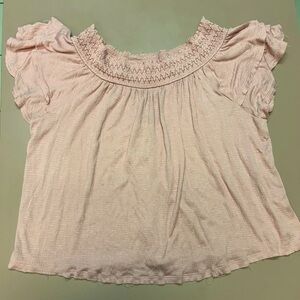 (M) Pink American Rag CIE Ruffled Top